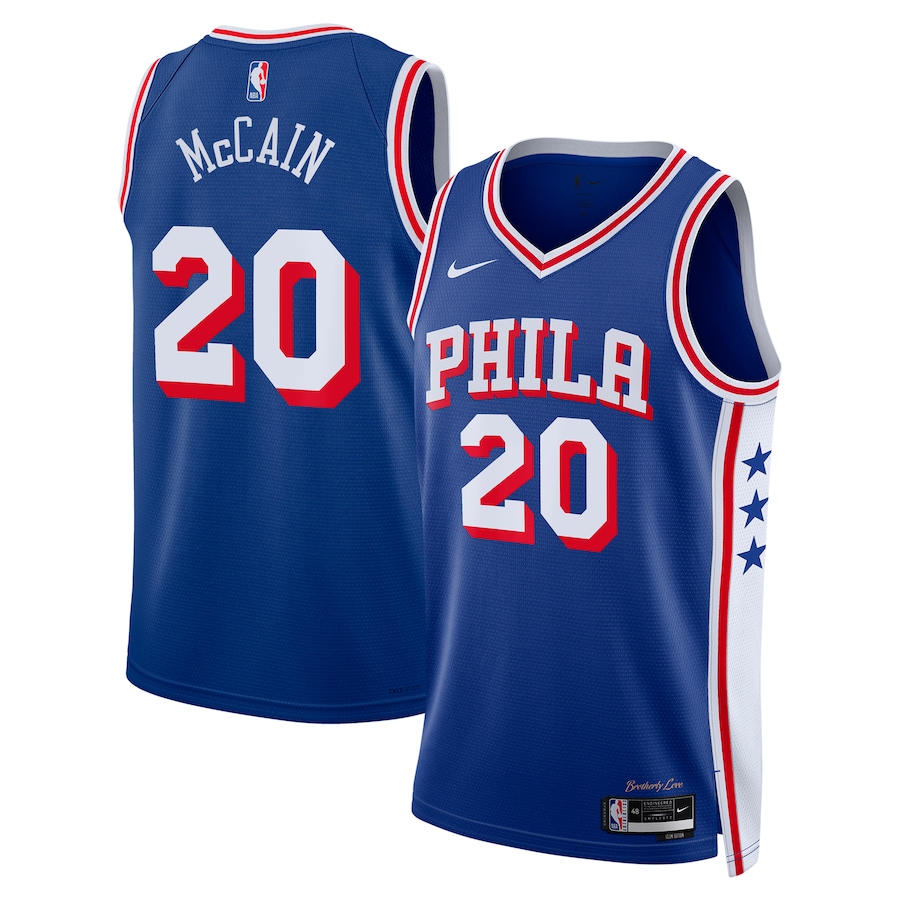 Men Philadelphia 76ers #20 Jared McCain Nike Royal Swingman NBA Jersey->youth nba jersey->Youth Jersey